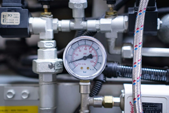 Pressure gauge checked for water pressure issue